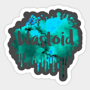 Wastoid Funny 80's Design Sticker